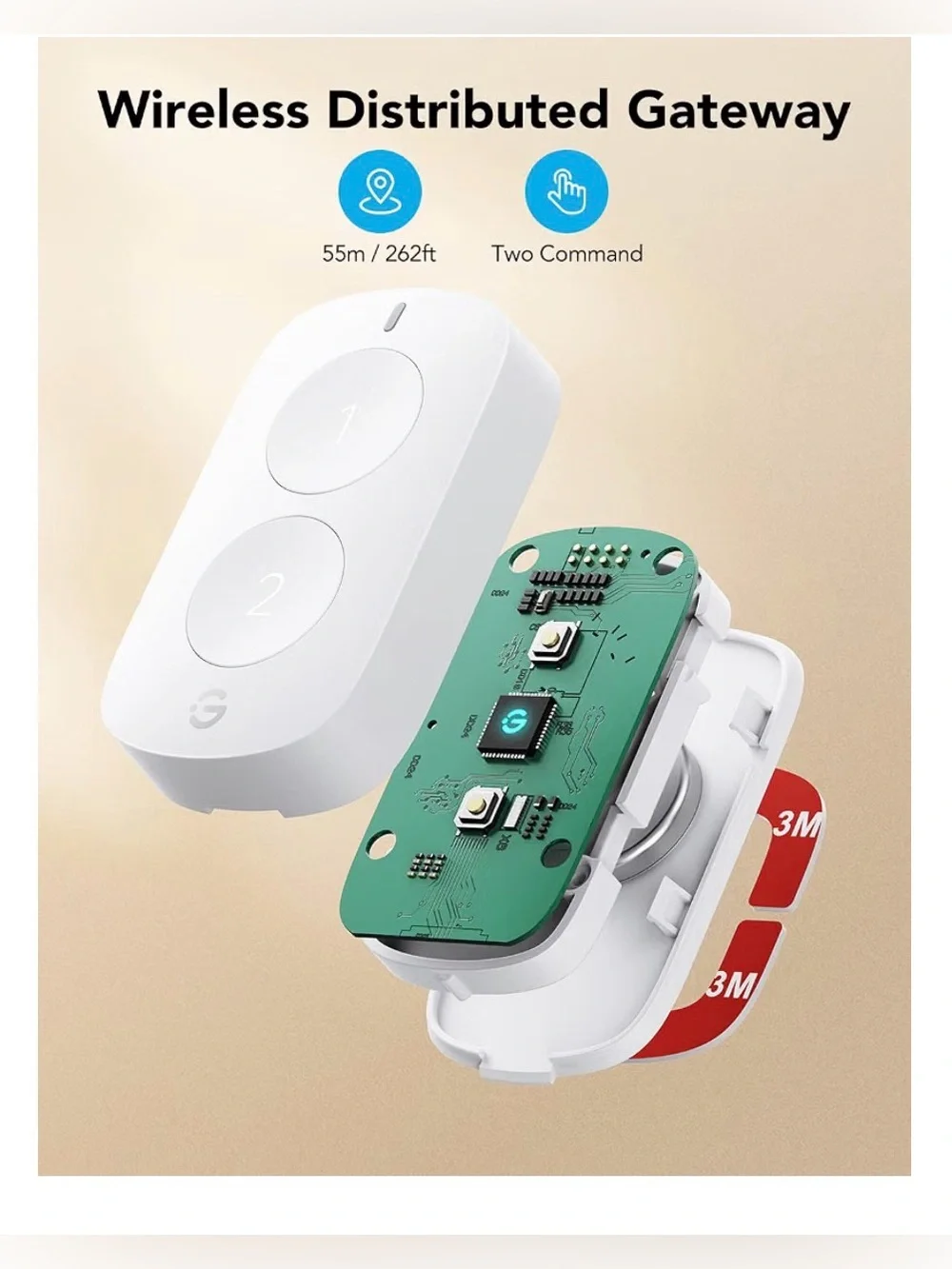 Govee Smart Wireless Mini Double Button Switch Remote